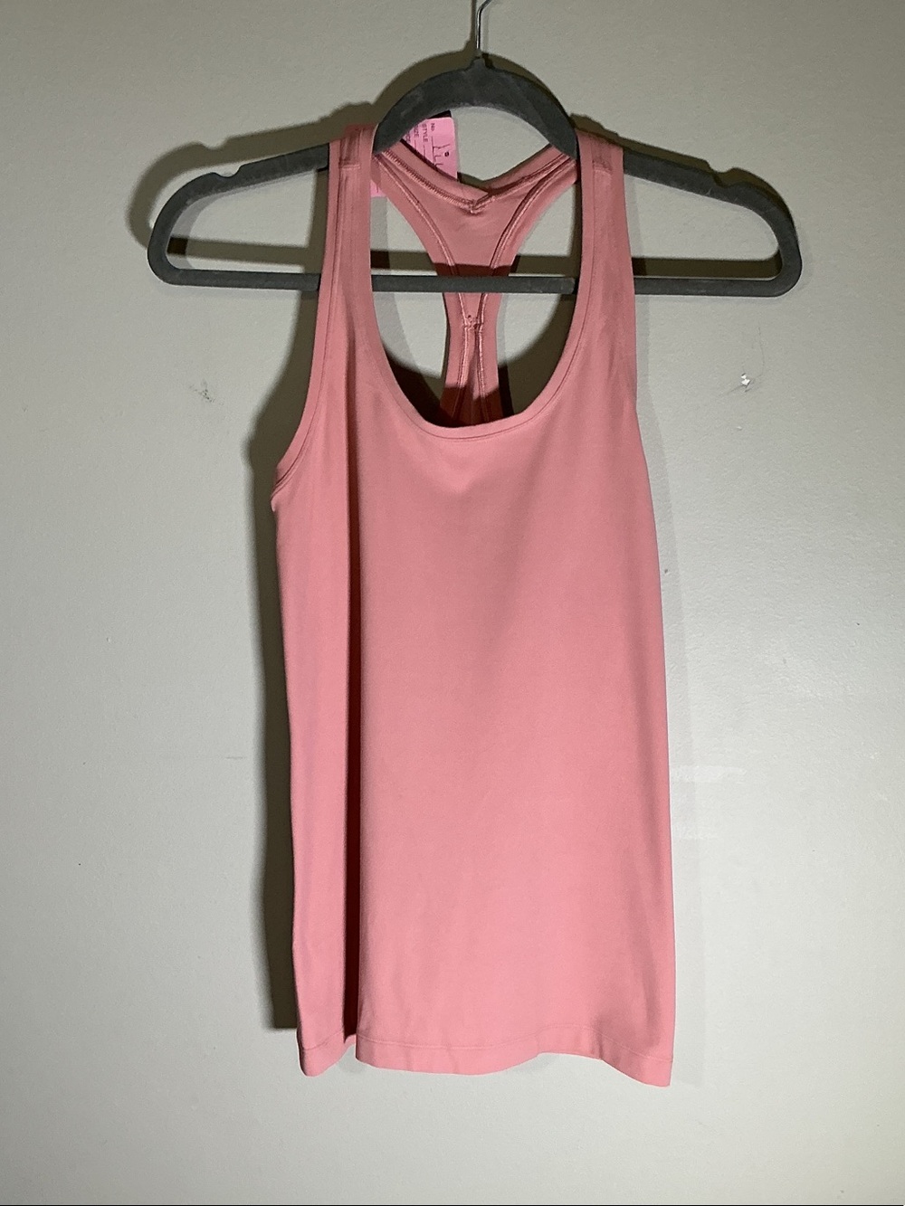 Lululemon Pink Racerback Tank Top Athletic Workout Yoga No Built In Bra